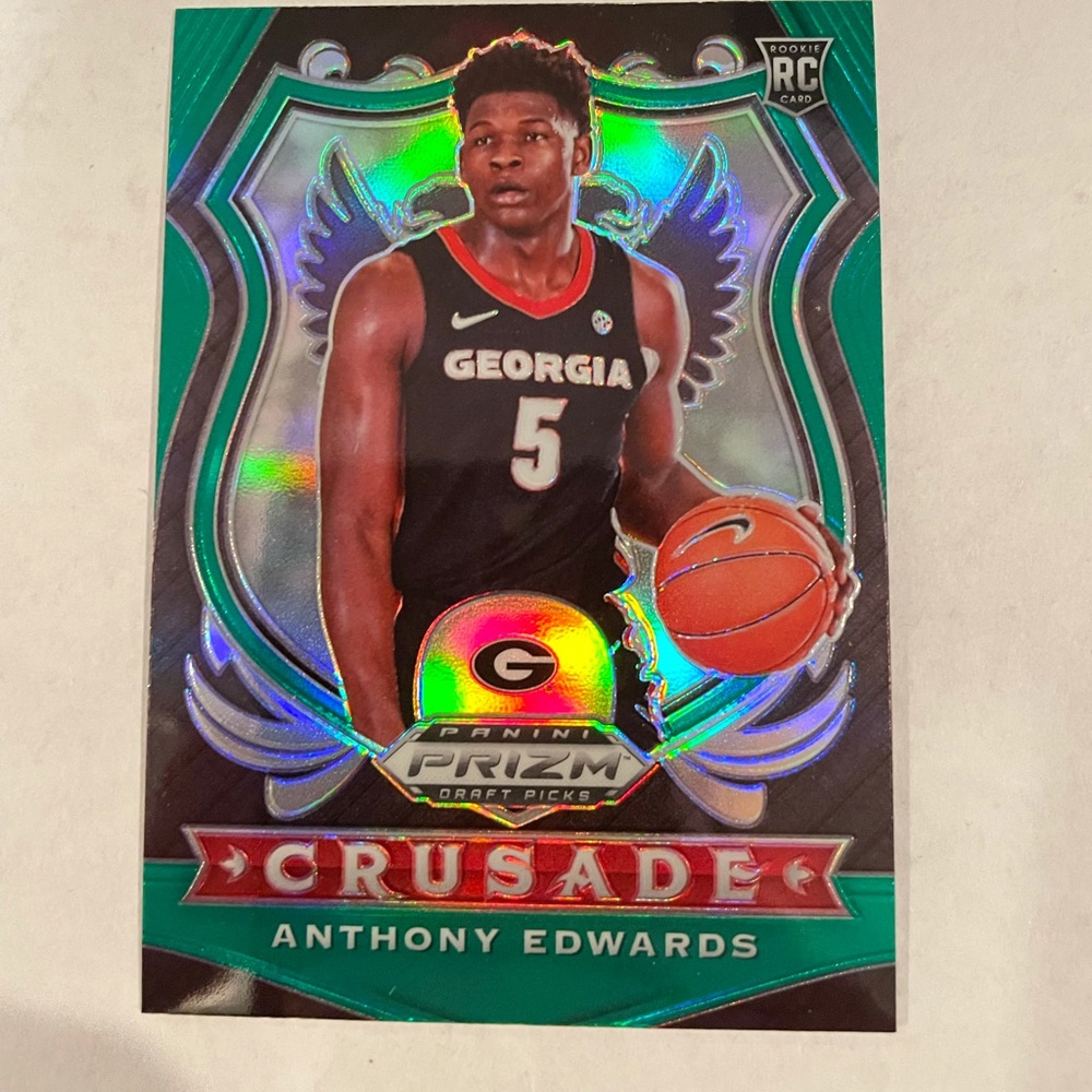 Anthony Edward’s Prizm Rookie rare green refractor